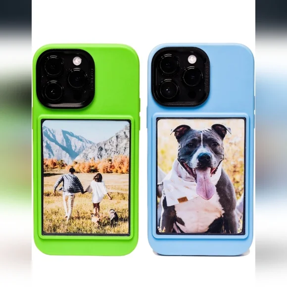 TopDeck Card/Photo Display Phone Case for iPhone 15 Pro Max OrangeClear